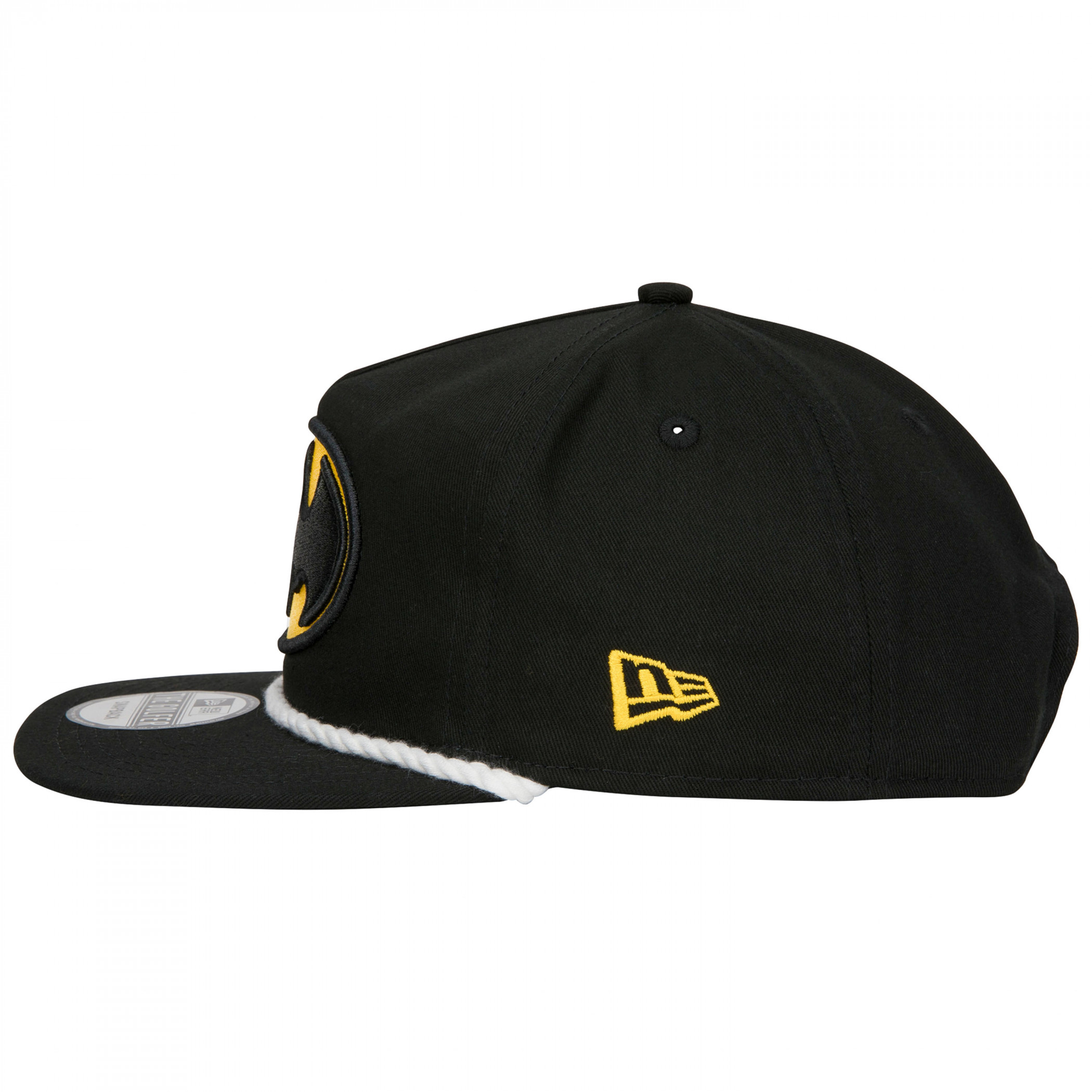 Batman Classic Logo Black Colorway New Era Adjustable Golfer Rope Hat